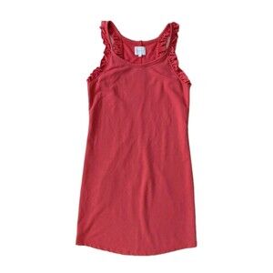 Anthropologie Mirabelle Ruffle Drawstring Mini Dress Size Small